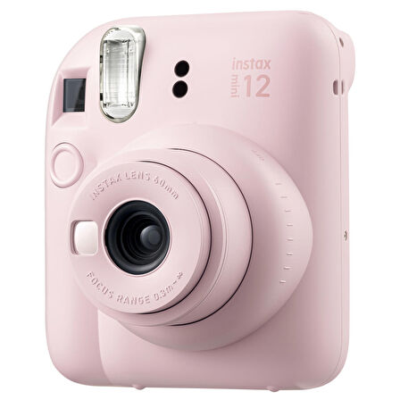 Instax mini 12 Pembe Fotoğraf Makinesi ve Şeffaf Kılıf Seti-FOTSI196-S2-SK