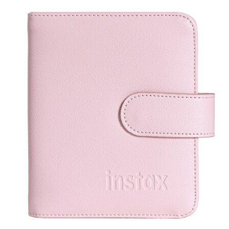 Instax mini 12 Pembe Fotoğraf Makinesi-10'lu Film-Çerçeve ve Deri Kılıf Seti