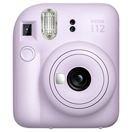 Instax mini 12 Lila Fotoğraf Makinesi-10'lu Film ve Şeffaf Kılıf Seti