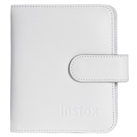 Instax mini 12 Beyaz Fotoğraf Makinesi-20'li Film-Çerçeve-Kare Albüm ve Deri Kılıf Seti