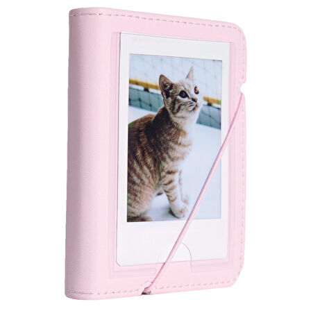 Instax mini 12 Pembe Fotoğraf Makinesi-20'li Film-Mini Albüm ve Şeffaf Kılıf Seti