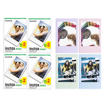 Instax mini 80'li Film ve 4 Fotoğraf Çerçevesi