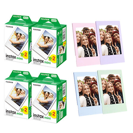 Instax mini 80'li Film ve 4 Fotoğraf Çerçevesi