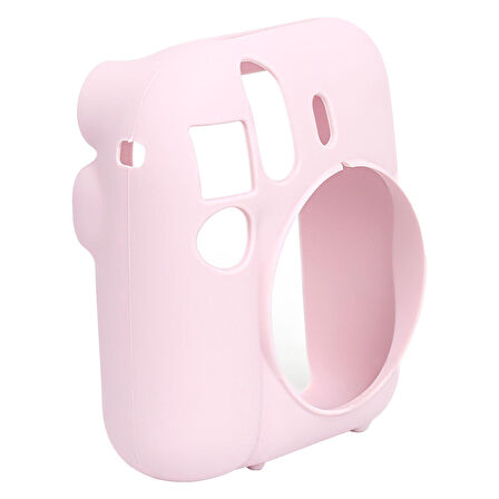Instax mini 12 Pembe Fotoğraf Makinesi-10'lu Film-Kıskaçlı Resim Standı ve Silikon Kılıf Seti