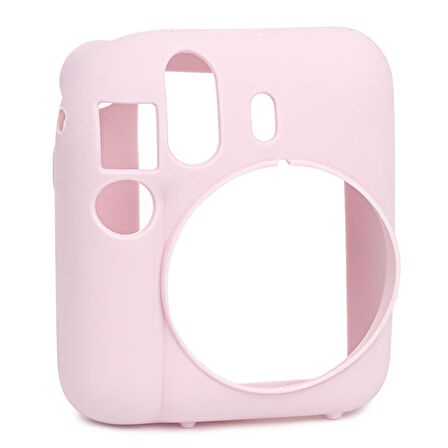 Instax mini 12 Pembe Fotoğraf Makinesi-20'li Film-Kıskaçlı Resim Standı ve Silikon Kılıf Seti