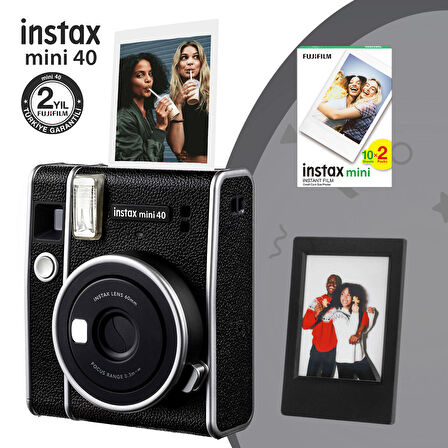 Instax Mini 40 Fotoğraf Makinası-20li Film ve Çerçeve