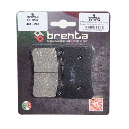 Brenta Organik Ön Disk Balata FT3236 - Benelli TNT 125,250,251,BN 251