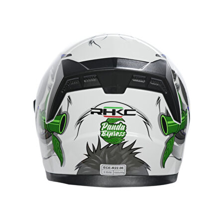 RHKC 528 Çenesiz Vizörlü Yazlık Kask Panda