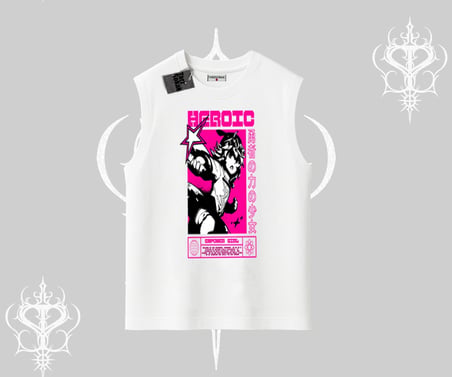 Kolsuz Tshirt Heroic Anime Girl Japon Stil Grafik Baskılı