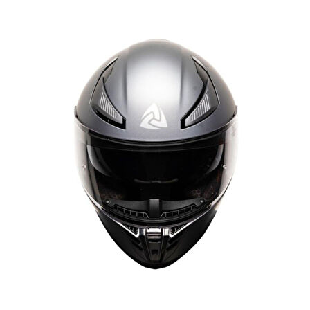 Nukro 853 Solid Matt Silver Full Face Motosiklet Kaskı