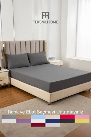 | Ranforce | Pamuklu Tek / Çift Kişilik Antrasit Lastikli Çarşaf | 14 Renk | Fıtted |
