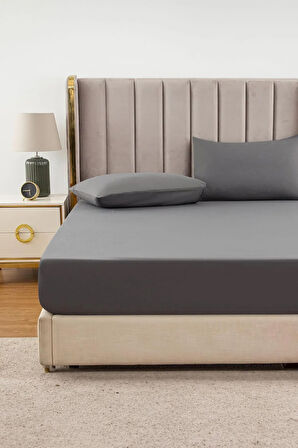 | Ranforce | Pamuklu Tek / Çift Kişilik Antrasit Lastikli Çarşaf | 14 Renk | Fıtted |