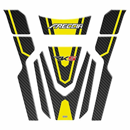 Gogo RKS Freccia 150 Tank Pad Set 006 Karbon/Sarı