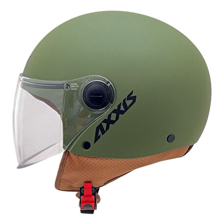 Axxis Square S Solid A2 Matt Green Yazlık Motosiklet Kaskı