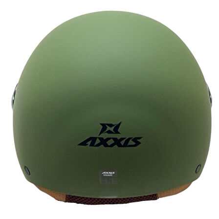 Axxis Square S Solid A2 Matt Green Yazlık Motosiklet Kaskı