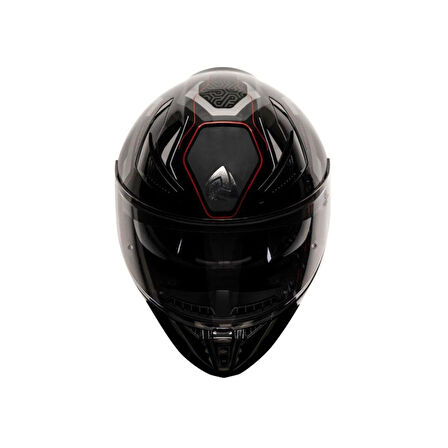 Nukro 853 Flash Red Black Full Face Motosiklet Kaskı
