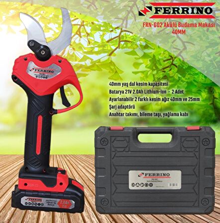 Ferrino G02 40mm Akülü Budama Makası 21V 2.0Ah