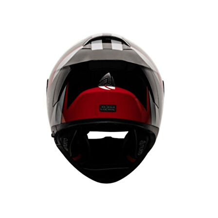 Nukro 853 Shine Red Blue Full Face Motosiklet Kaskı