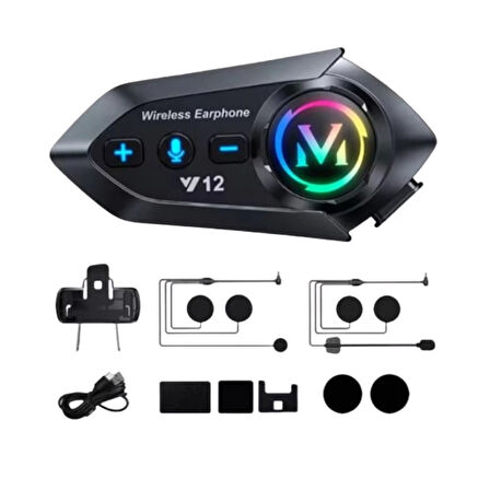 Y12 İnterkom Seti (Su Geçirmez Bluetooth Kulaklık)