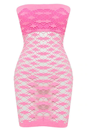 Straplez Seamless Korse Atlet Fuşya 5034