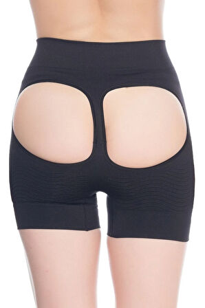 Kadın Siyah Kalça Açık Boxer Korse 2034s