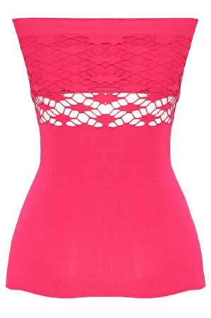 Kadın Pembe Straplez Toparlayıcı Korse Atlet 5035f