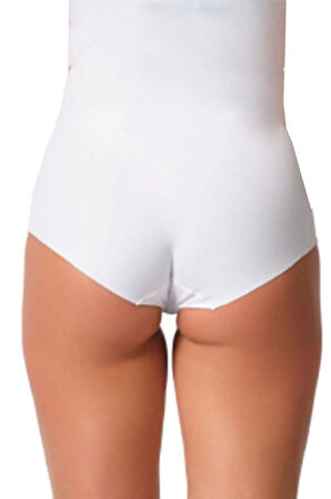 Kadın Beyaz Karın Destekli Slip Korse 2932