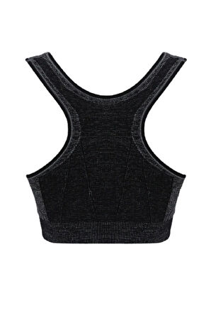 Kadın Siyah Çift Kat Sporcu Toparlayıcı Büstiyer Sütyen 4026