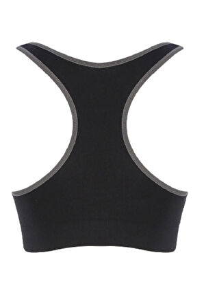 Kadın Siyah Çift Kat Toparlayıcı Spor Sütyeni 4024
