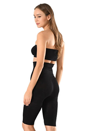 Kadın Siyah Çift Kat Uzun Paçalı Boxer Korse 2015
