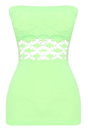 Kadın Yeşil Straplez Toparlayıcı Korse Atlet 5035y