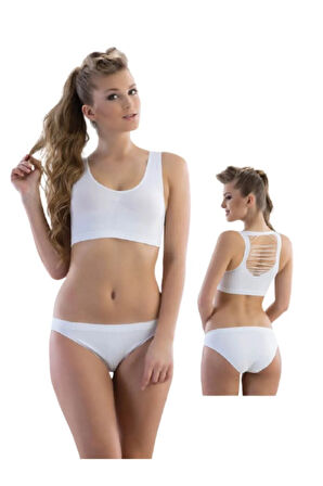 Kadın Beyaz Toparlayıcı Büstiyer 4051b