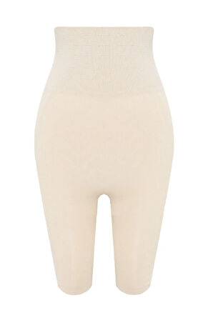 Kadın Ten Uzun Paça Çift Kat Boxer Korse 2044