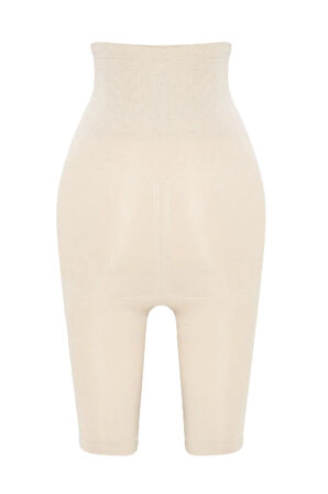 Kadın Ten Uzun Paça Çift Kat Boxer Korse 2044