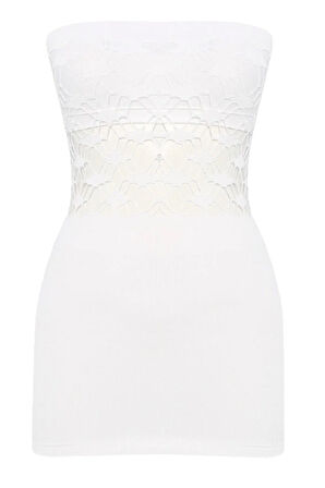 Straplez Toparlayıcı Korse Atlet Beyaz 5035b