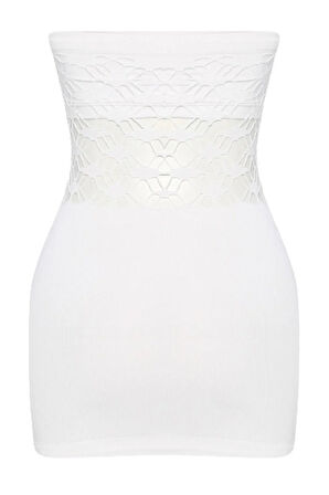 Straplez Toparlayıcı Korse Atlet Beyaz 5035b