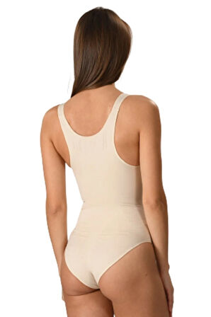 Kadın Ten Kalın Askılı Slip Boy Korse 2018