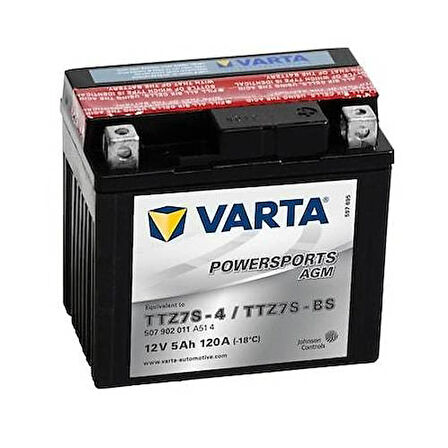 Varta TTZ7S-BS 12V5AH 120A Bakımsız AGM Motosiklet Aküsü