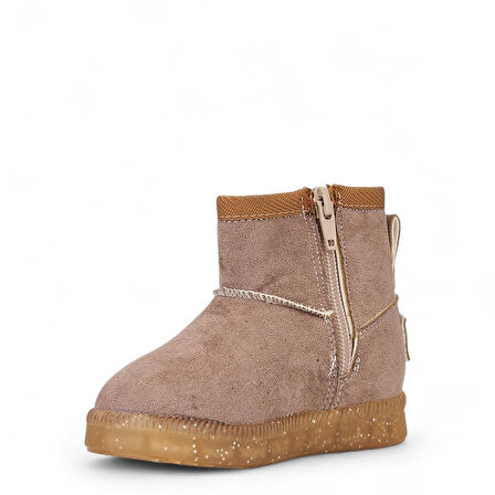 140 Kız Bebek İçi Tüylü Işıklı Bot