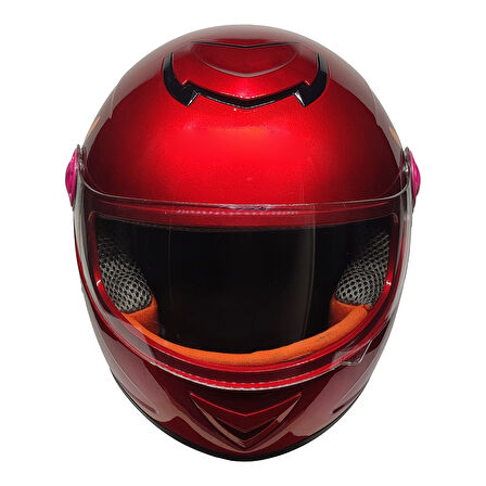 MTS Full Face Motosiklet Çocuk Kaskı K6 Skull Red