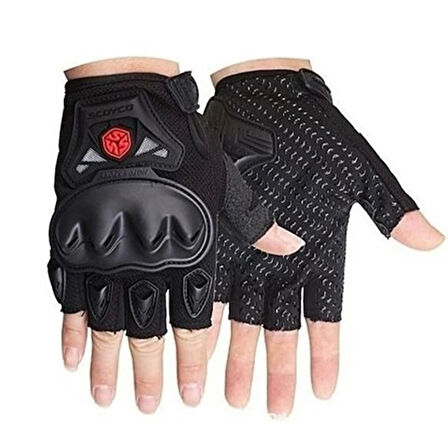 Scoyco MC29D Yarım Korumalı Motosiklet Eldiveni Siyah