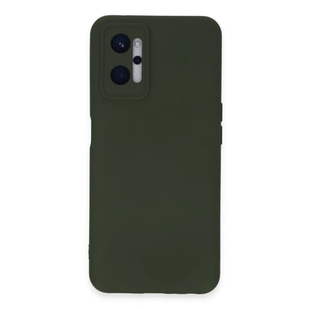 Realme 9i 4G Kılıf Nano içi Kadife Silikon - Koyu Yeşil