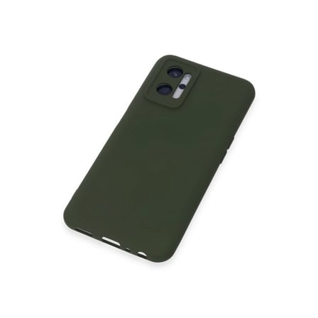 Realme 9i 4G Kılıf Nano içi Kadife Silikon - Koyu Yeşil