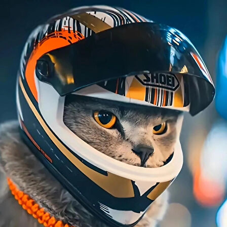 Gear5 Kedi Kaskı Mavi Grafik KD3