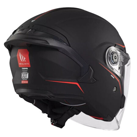 MT Cosmo SV OF515SV Solid A1 Mat Siyah Yazlık Motosiklet Kaskı