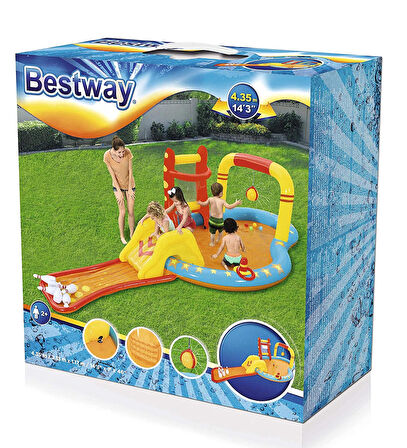 Bestway 53068 Kaydıraklı, Bowlingli Şişme Fastastik Eğlence Havuz