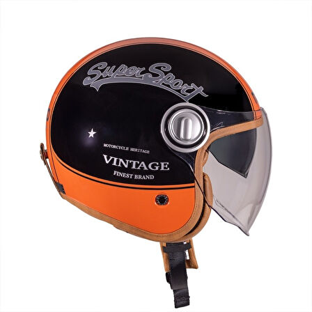 Nukro B-108 Super Sport Black Orange Yazlık Motosiklet Kaskı