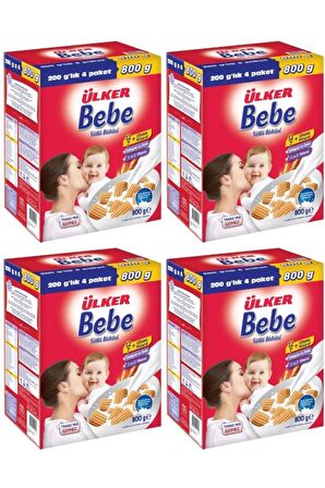 Bebe Sütlü Bisküvi 800 G 4 Adet