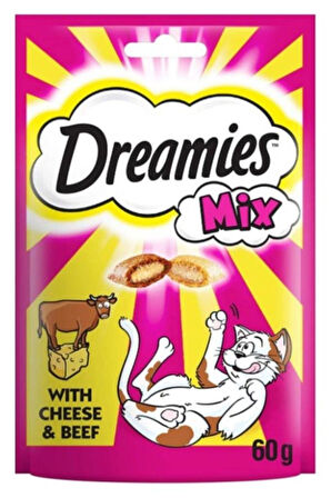 Dreamies Mix Kedi Ödül Maması Peynirli-sığır Etli 60 gr X 24 Adet
