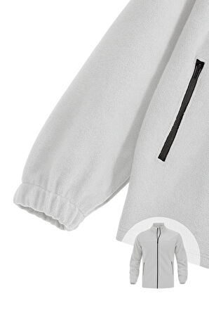 Genıus Store Erkek Polar Bato Yaka Tam Fermuarlı Cepli Polar BATO-POLAR